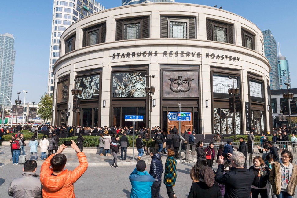 The exterior of the Starbucks Reserve Roastery in Shanghai. The US company has created a coffee culture in China. Photo: AFP