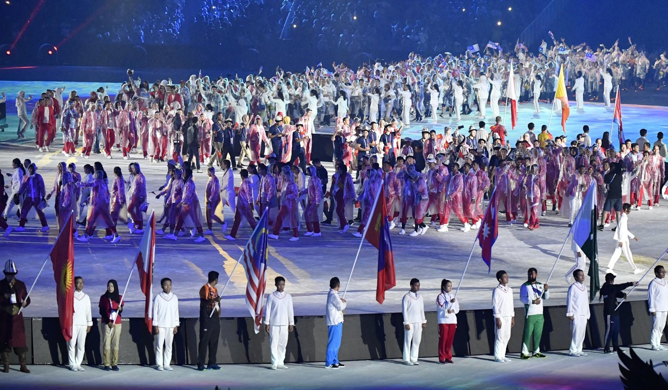 The Asian Games closing ceremony in Jakarta. Photo: Kyodo