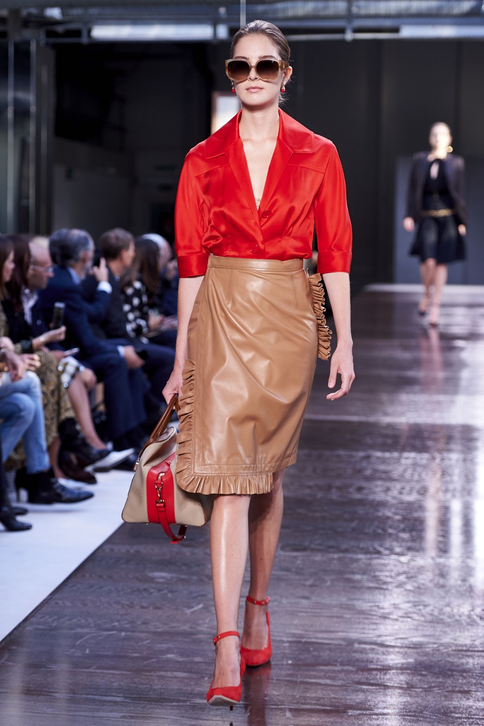 A model presents a creation from designer Riccardo Tisci’s spring-summer 2019 Burberry collection show at London Fashion Week. Photo: AFP