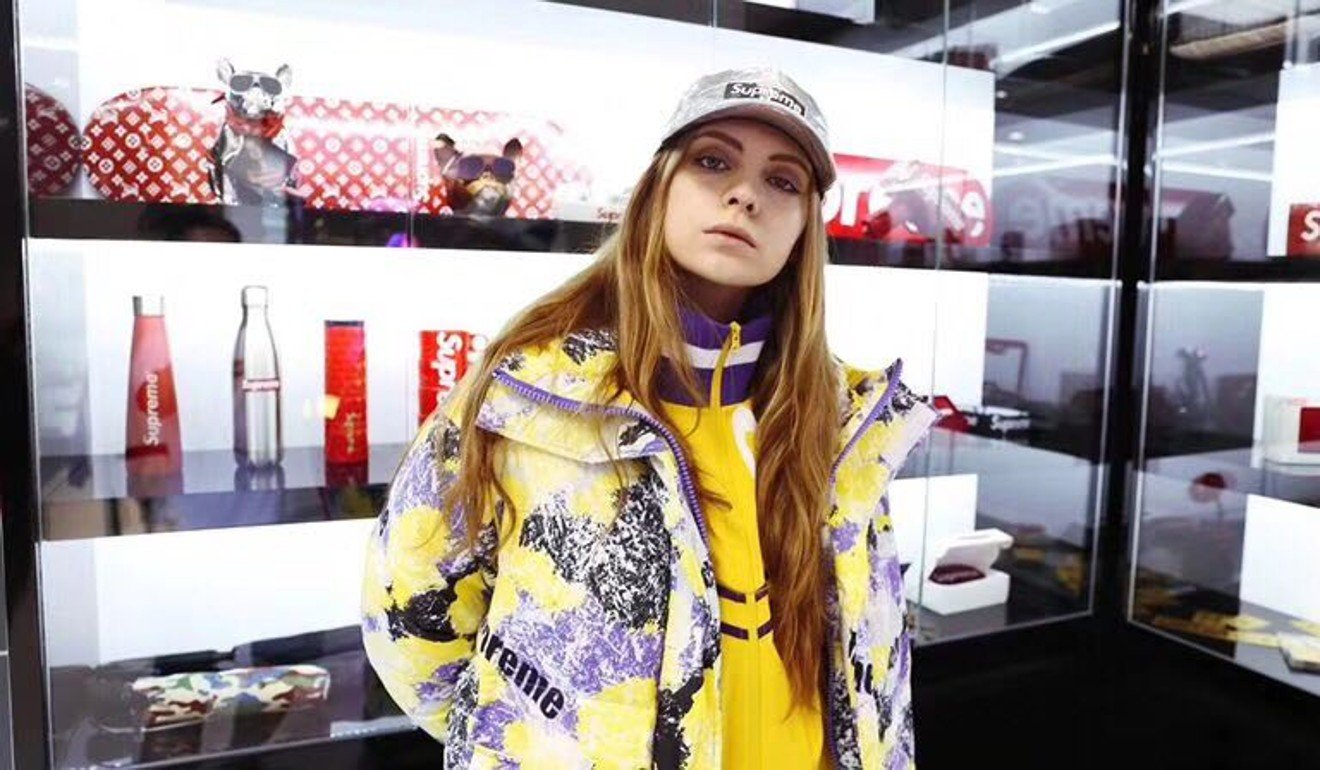 A counterfeit Supreme store in Hangzhou hired foreigners to model its clothes. Photo: Rachel Cheung