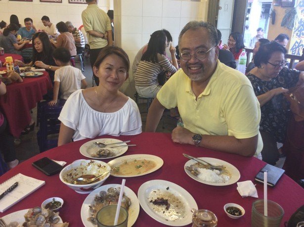 Joy Cheong and Peter Yeoh at Tek Sen Restaurant in George Town, Penang, one of our later stops. Photo: Susan Jung