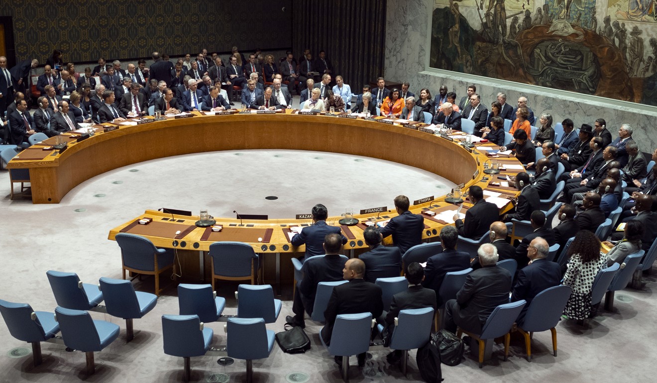 The United Nations Security Council meeting on Wednesday. Photo: AP