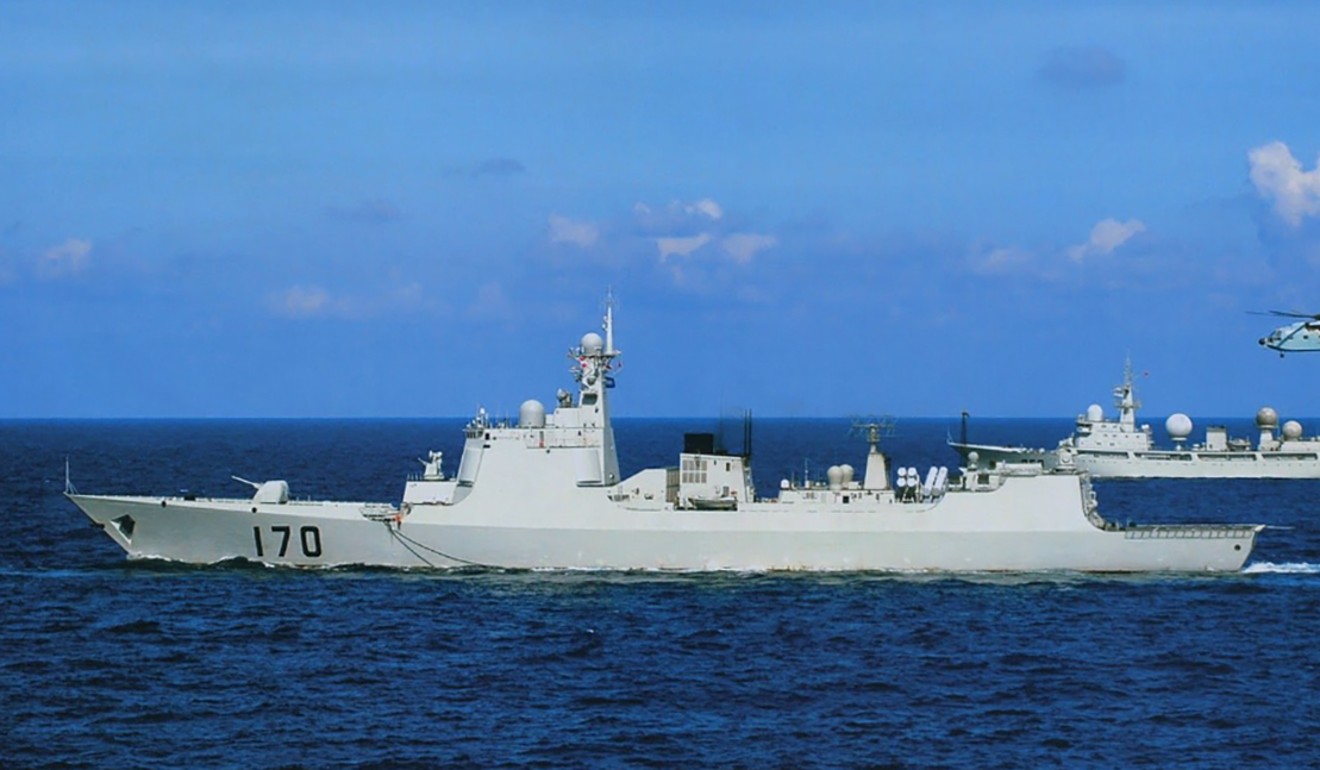 A Luyang class destroyer of the type involved in the incident. Photo: Handout