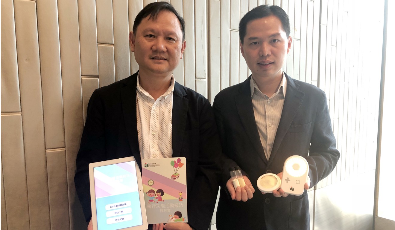 App creator Dr Leung Chi-hung (left) said he had tested prototypes on 260 children over eight weeks. Photo: Rachel Leung