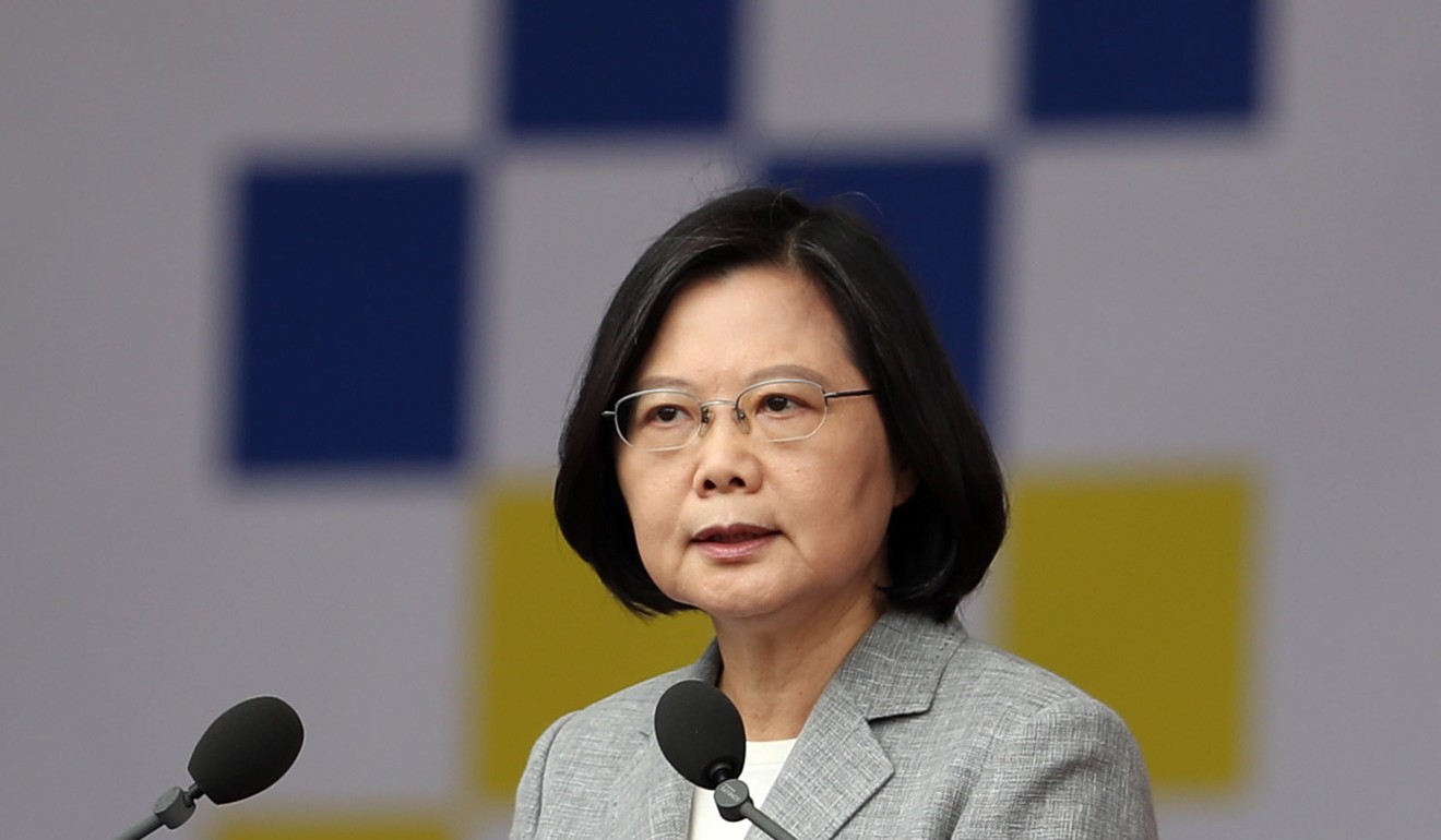 Taiwanese President Tsai Ing-wen in her national day address on Wednesday pledged to seek support from the US and other countries to make Taiwan “irreplaceable” to the world. Photo: EPA