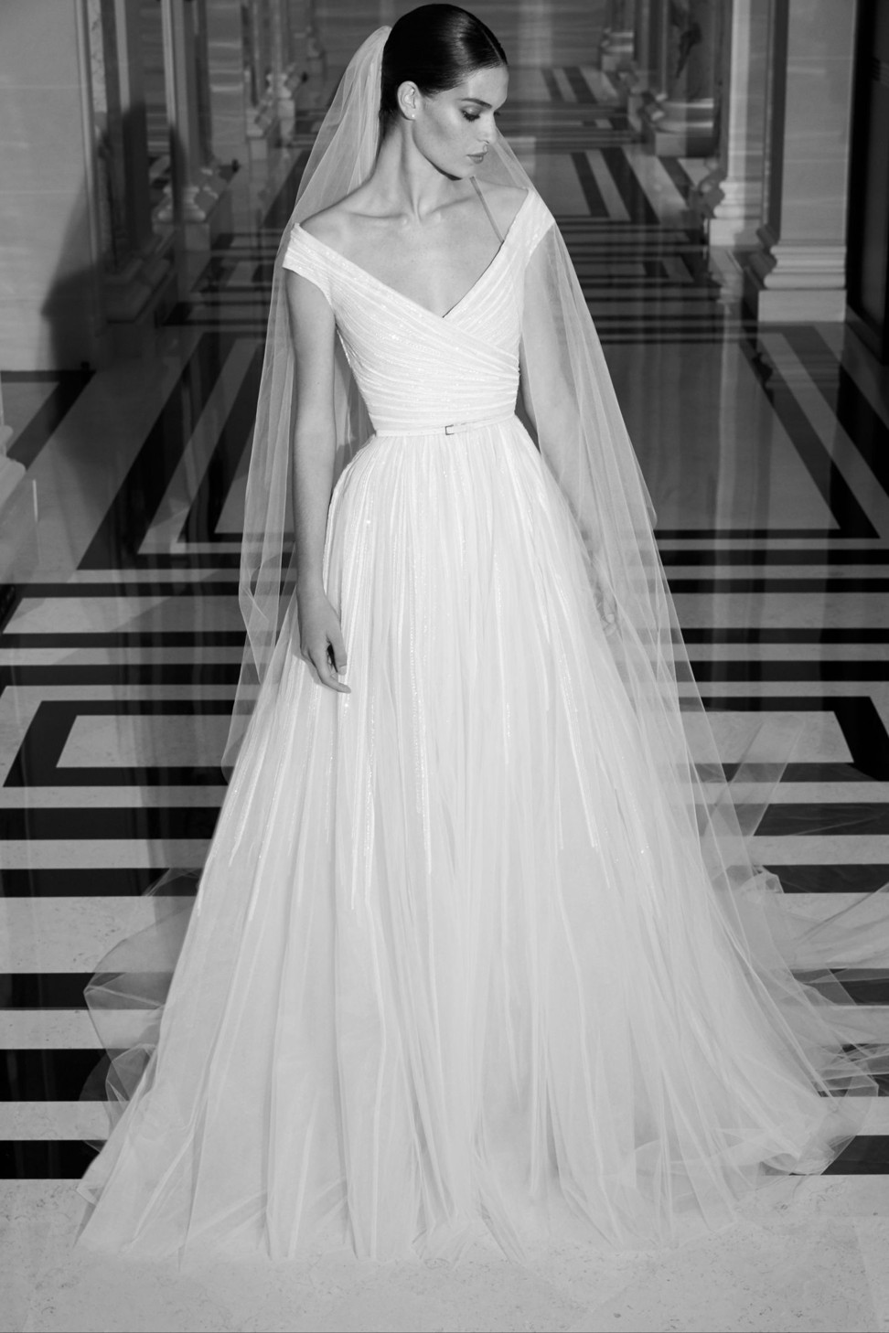 A simple yet stunning wedding gown from Elie Saab