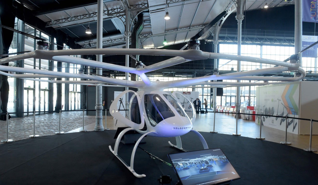 The Volocopter 2X has 18 rotors. Photo: AFP