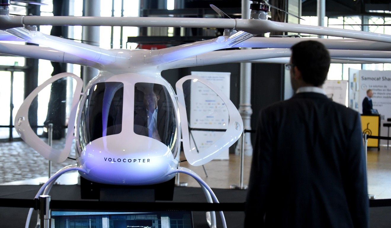 The Volocopter performed a public unstaffed test flight in Dubai in September 2017. Photo: AFP