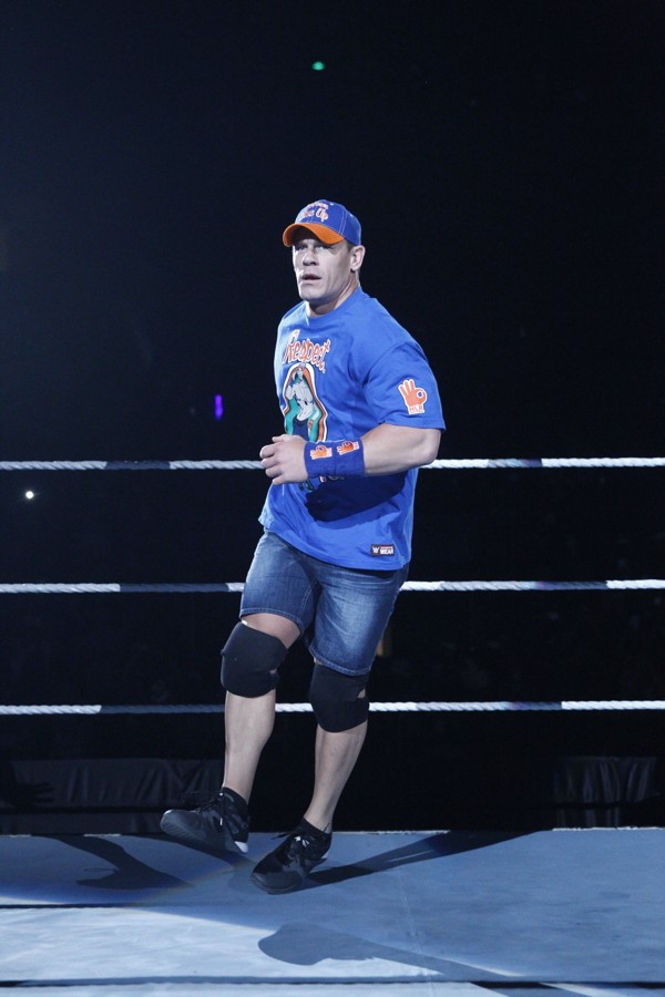 John Cena enters the ring for WWE’s 2017 live show in Shenzhen. Photo: WWE