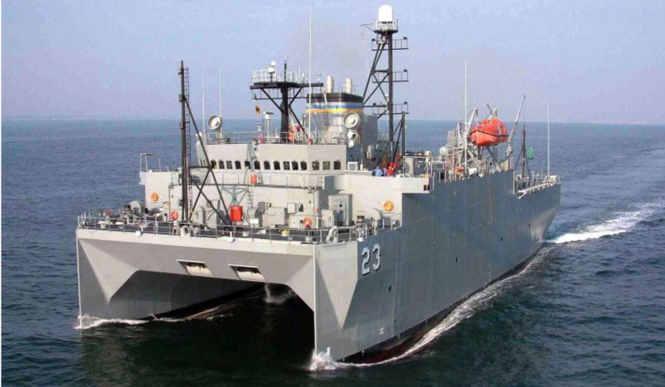 In 2009, two Chinese fishing trawlers harassed the USNS Impeccable, a US naval surveillance ship, and almost collided with it in the South China Sea south of Hainan. Photo: AP
