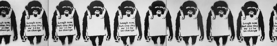 Laugh Now But One Day We'll Be In Charge, 2000 - Banksy Explained