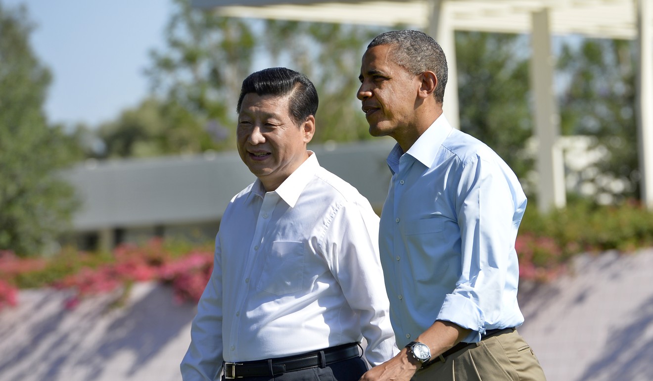Xi with then US president Barack Obama at Sunnylands in Rancho Mirage, California, in 2013 where Obama expressed “deep concerns” about China’s theft of intellectual property and hacks of private and government computer networks. Photo: AFP
