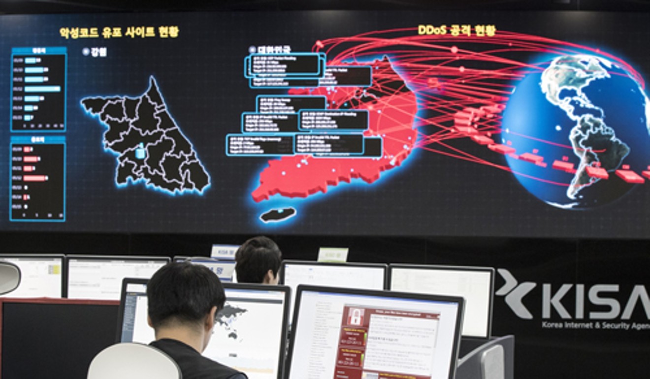 The Korea Internet and Security Agency in Seoul, South Korea, monitors cyberattacks originating in the North. Photo: AP