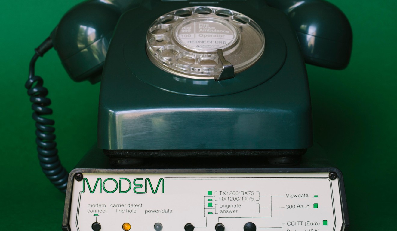 Who remembers the sound of a dial-up now? And how about that phone? Photo: Alamy