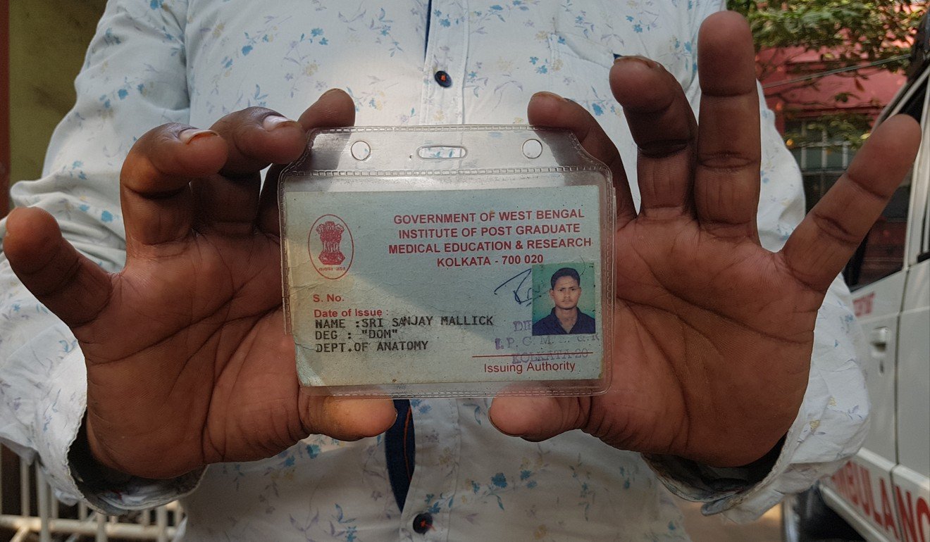Sanjay Mallick’s identity card, issued by the government hospital in Kolkata. Photo: Sohini C