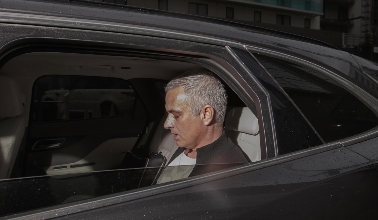 Former Manchester United manager Jose Mourinho leaves the Lowry Hotel on Tuesday, after being sacked by the club. Photo: AP