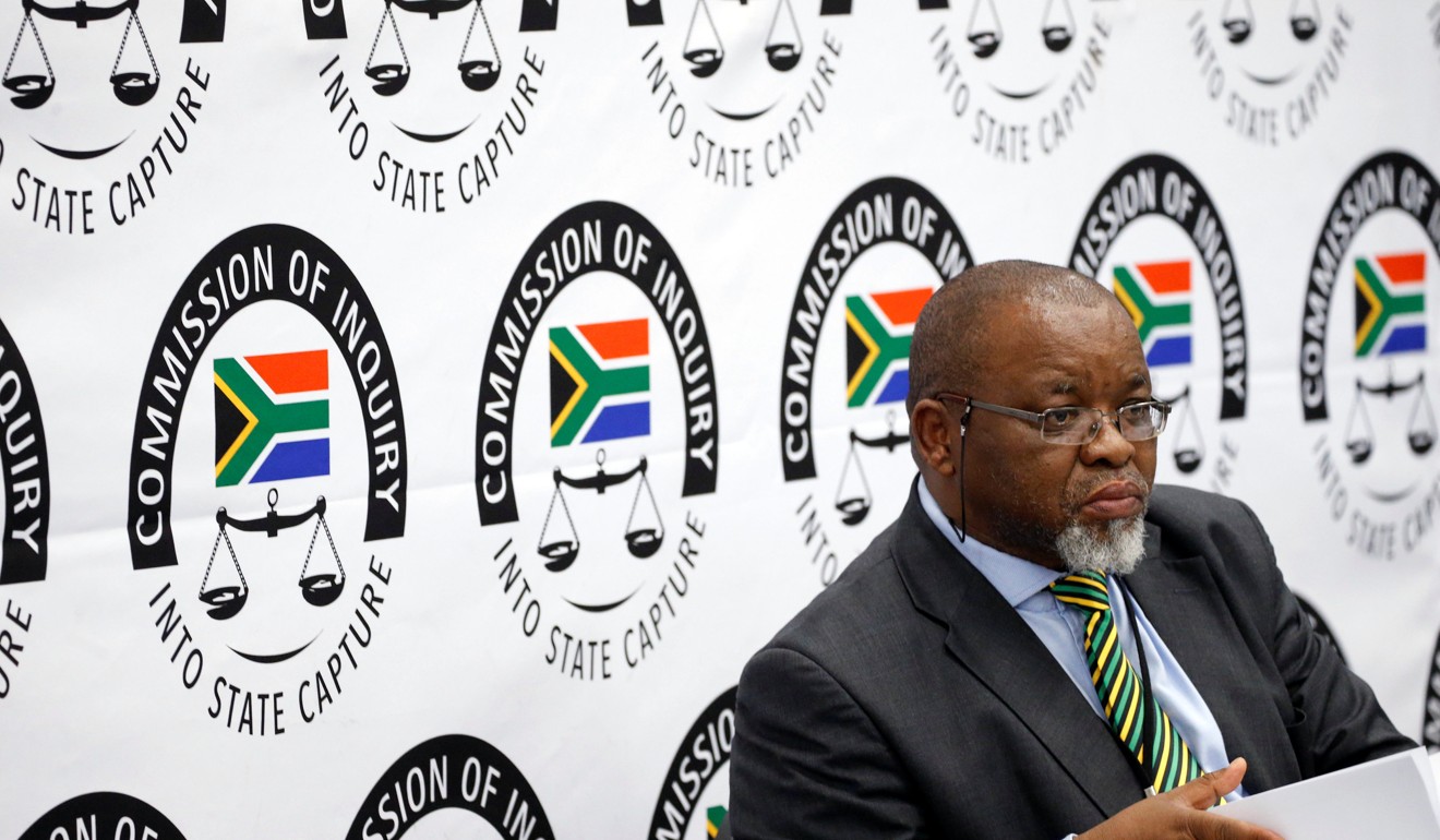 African National Congress chairman Gwede Mantashe at the commission of inquiry into ‘state capture’. Photo: Reuters