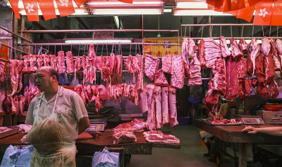 Local pork industry figures said prices for the meat in the city were unlikely to rise during the holiday period. Photo: Xiaomei Chen