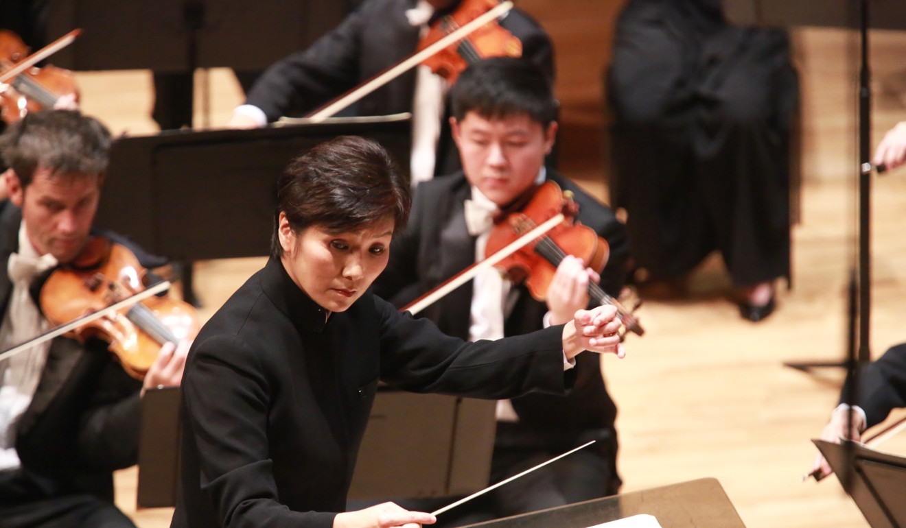 Music director Yip Wing-sie conducts the Hong Kong Sinfonietta. A keen promoter of diverse programming and the performance of works by contemporary composers, she will stand down from her role in 2020.