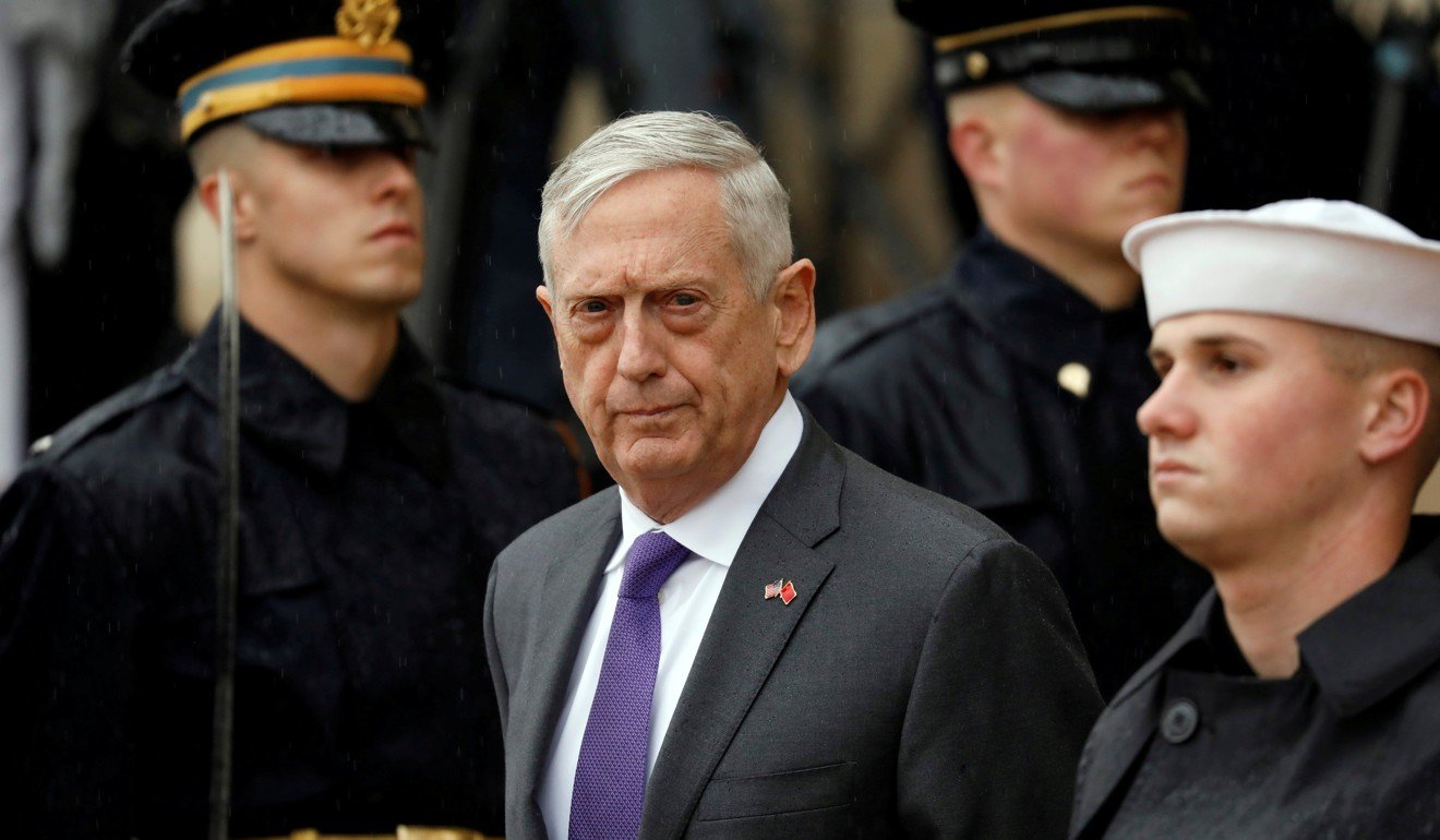 File photo of former US defence secretary James Mattis. Photo: Reuters