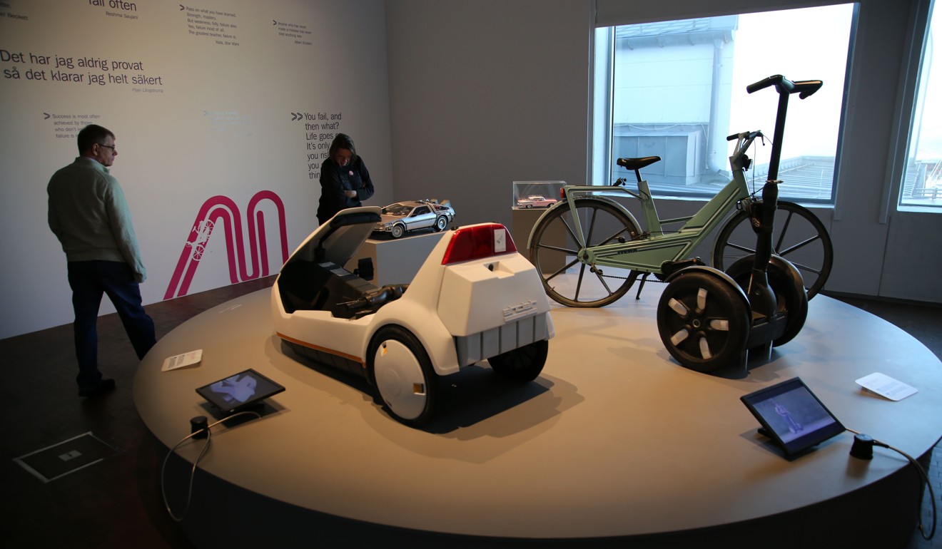Some of the other items on display include a Segway scooter and a plastic bicycle. Photo: AFP