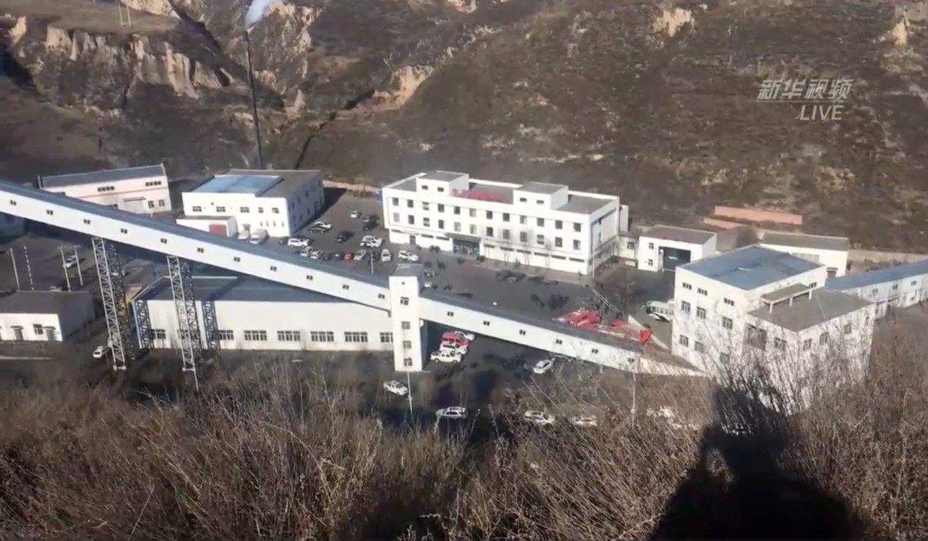 The incident happened at the Lijiagou mine in Shenmu, Shaanxi province, about 4:30pm on Saturday when 87 people were working underground. Photo: Weibo