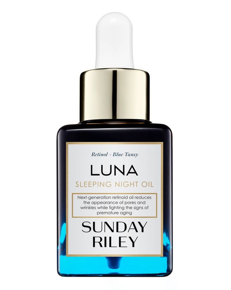 Sunday Riley’s Luna Sleeping Night Oil is a blue tansy oil – good for treating irritated skin.
