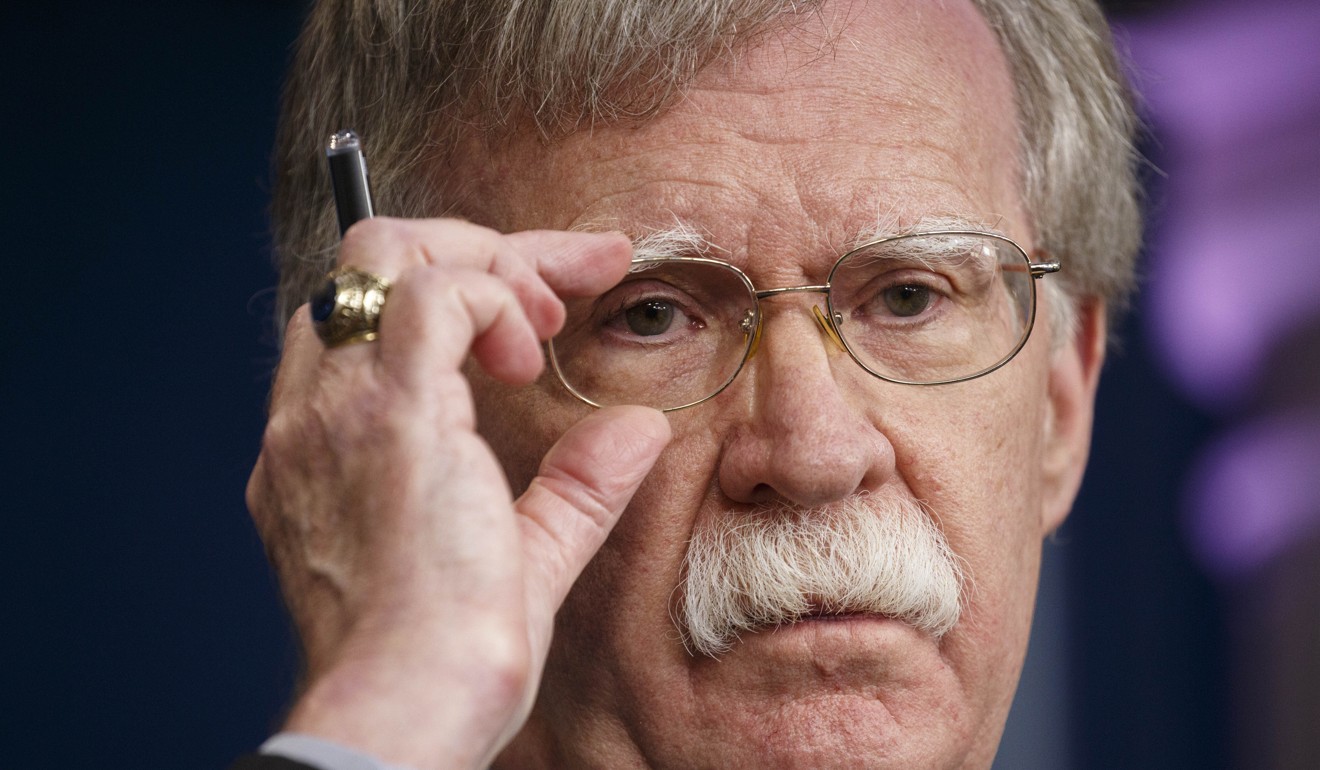 US President Donald Trump’s national security adviser, John Bolton, threatened action against ICC judges if they proceeded with an investigation into alleged war crimes committed by Americans in Afghanistan. Photo: Bloomberg