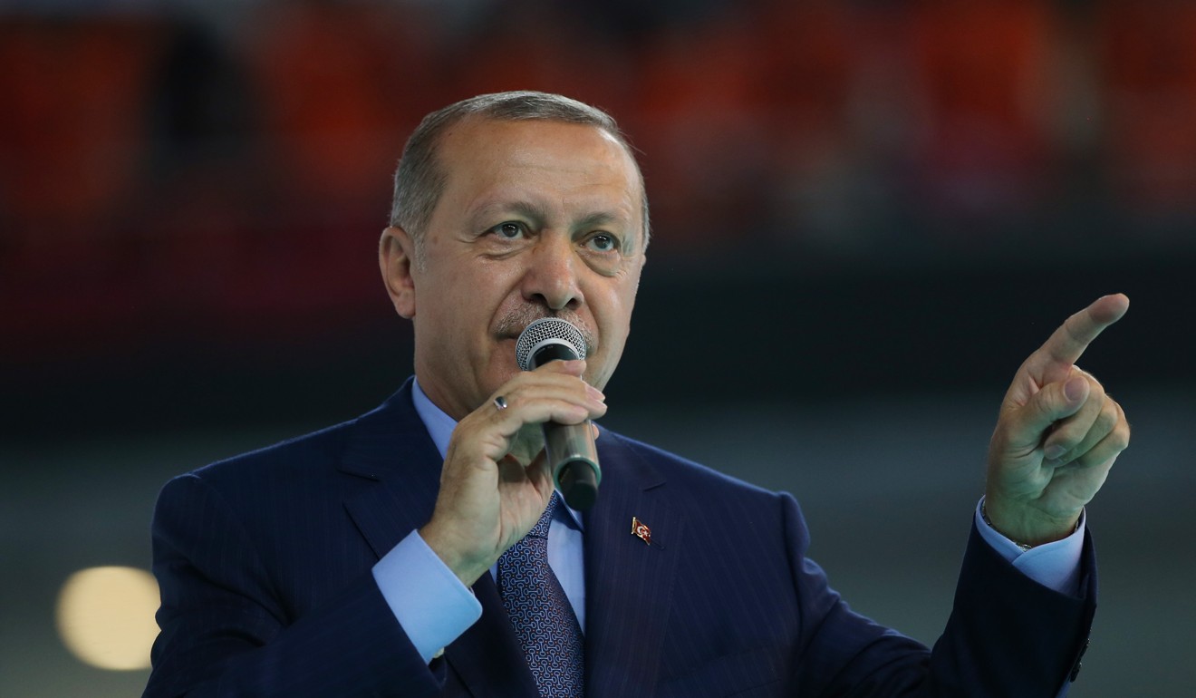 Turkish President Tayyip Erdogan may have spoken out against China as he is about to go to the polls. Photo: AFP