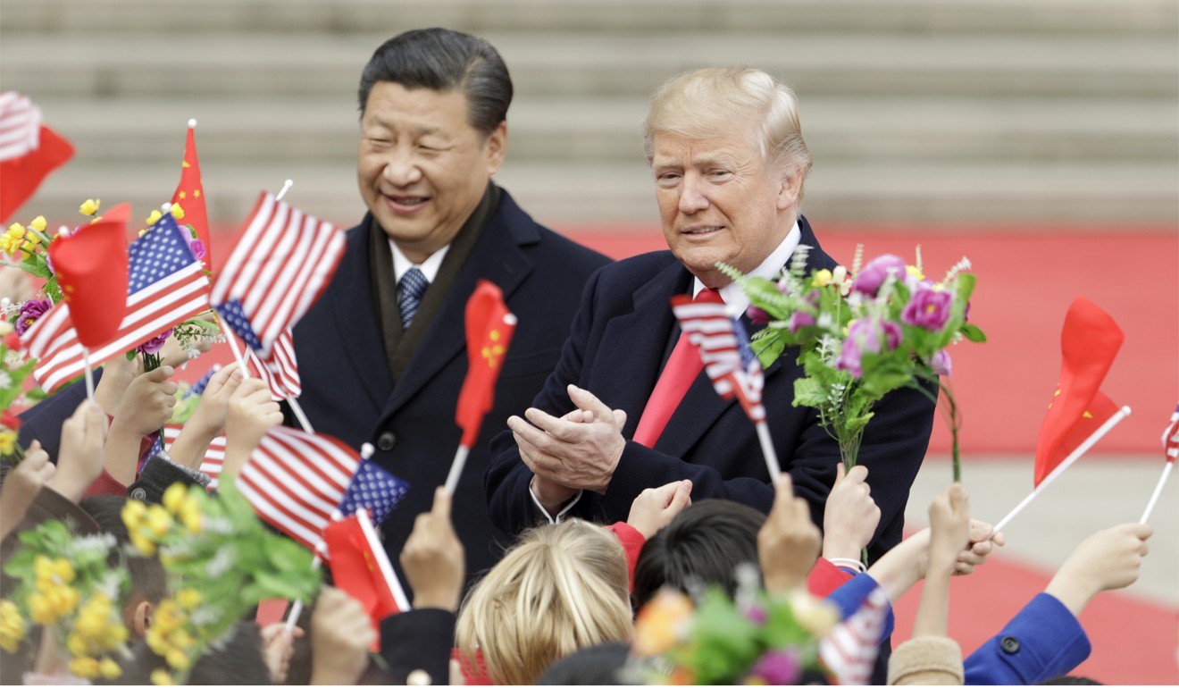 Trump and President Xi Jinping in Beijing in November 2017. Photo: Bloomberg