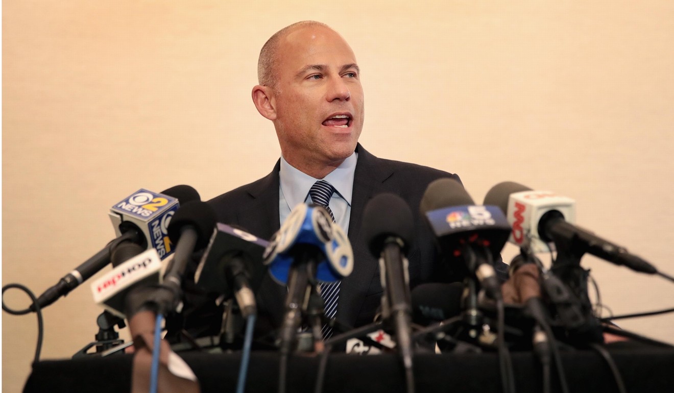Lawyer Michael Avenatti holds a press conference to discuss the arrest of R&B singer R. Kelly on February 22, 2019 in Chicago, Illinois. Photo: AFP