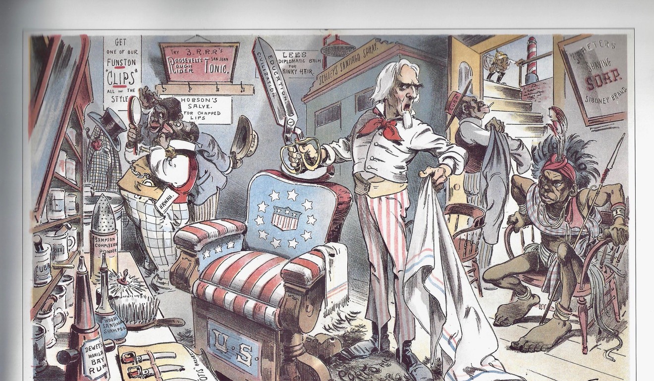 A political cartoon from 1899 around the time of the Philippine-American war.