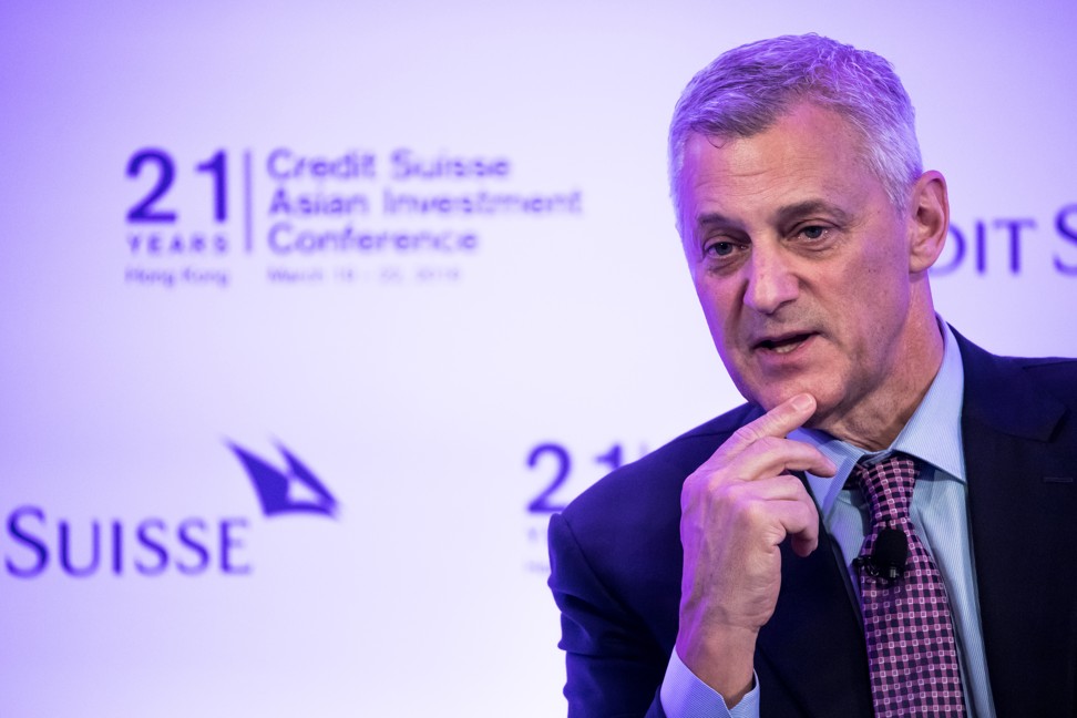 Bill Winters, chief executive officer of Standard Chartered, speaking during the Credit Suisse Asian Investment Conference in Hong Kong on Monday, March 19, 2018. Photo: Bloomberg
