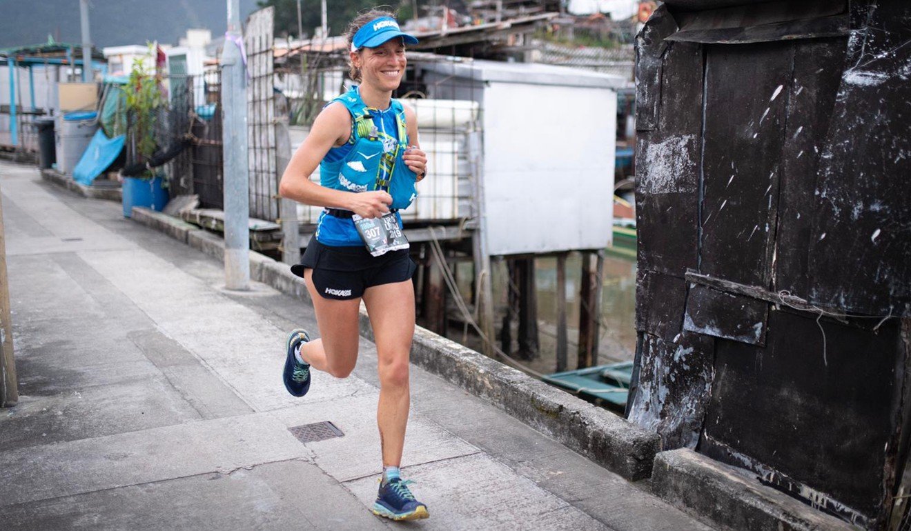 Audrey Tanguy on her way to victory in the women’s 100km race. Photo: Sunny Lee