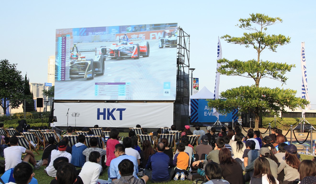 A giant screen will show all the on-track action at the E-Village in Tamar Park. Photo: Raymond Yeung