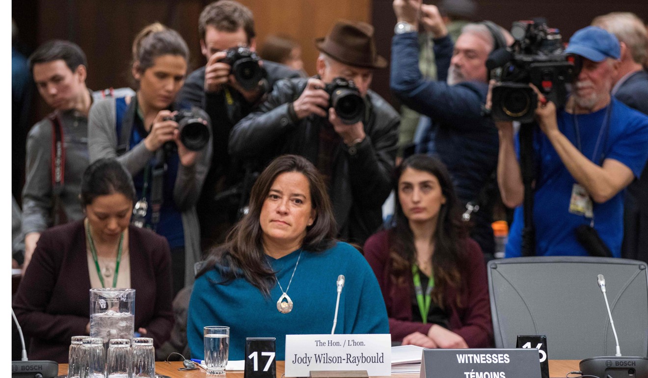 Former attorney general Jody Wilson-Raybould said that Justin Trudeau and his inner circle applied ‘inappropriate’ pressure on her. Photo: AFP