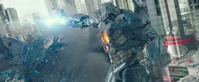 Tencent’s giant penguin watches on as Jaegers fight. (Picture: Sohu.com)
