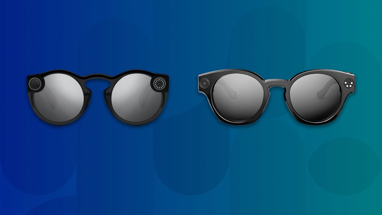 Snap’s Spectacles (left) and the Kwai glasses (right). (Picture: Snap, Kuaishou)