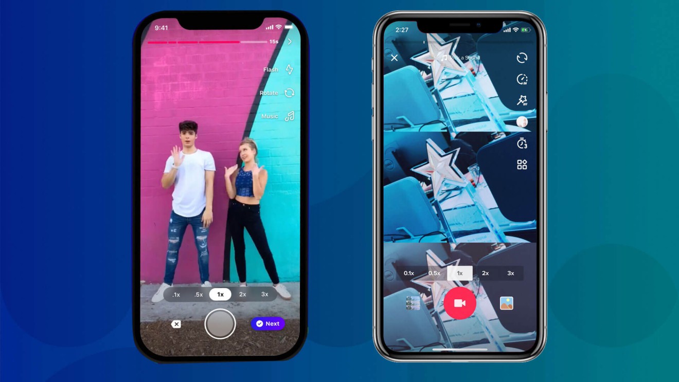 Video maker on Lasso (left) vs TikTok (right). It’s easy to see which one is cooler.