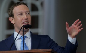 Facebook founder Mark Zuckerberg speaks during the Alumni Exercises following the 366th Commencement Exercises at Harvard University. Facebook announced it will be turning over Russian ads in the 2016 election to the US Congress. Photo: Reuters