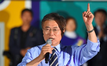 Moon Jae-in appears set to be South Korea’s next president. Photo: AFP