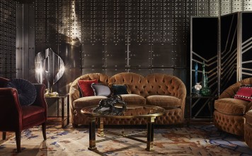 The Vault bar and lounge at The Ned is lined with 3,800 shiny safety deposit boxes.