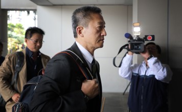 Retired police officer Frankly Chu arrives at the Eastern Court. Photo: Edward Wong