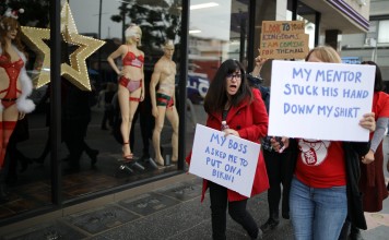 Women participate in a march for survivors of sexual assault in Hollywood last November. The #MeToo movement, sparked by allegations of sexual assault against powerful players in the film industry, has grown into a global social media campaign against sexual harassment. Photo: Reuters