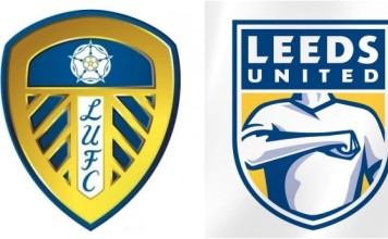 Leeds United were a source of mirth online after revealing they planned to replace their original design (L) with a new one (R). Image: Handout Leeds United were a source of mirth online after revealing they planned to replace their original design (L) with a new one (R). Image: Handout