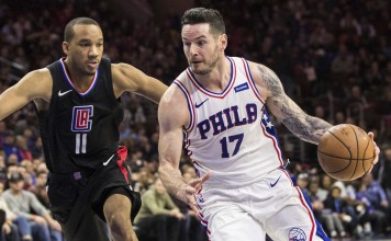 Philadelphia 76ers’ J.J. Redick is in his 12th season as a professional basketball player. Photo: AP