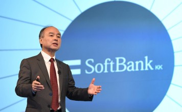 SoftBank Group chairman and CEO Masayoshi Son addresses a press briefing to announce the company's financial results in Tokyo on February 7. Photo: AFP