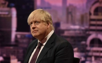 Britain’s Foreign Secretary Boris Johnson on the BBC’s Andrew Marr Show. Photo: Reuters
