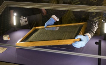 File phot of the Salisbury Cathedral copy of the Magna Carta. Photo: AP