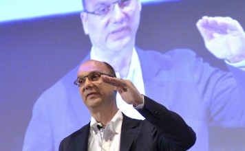 Andy Rubin, Google senior vice-president for mobile, speaks at a conference in Tokyo in 2013. Photo: Agence France-Presse